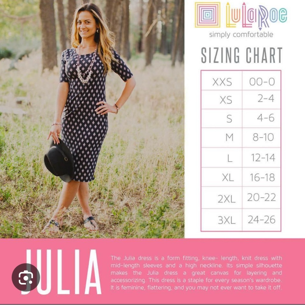 NWT Julia LulaRoe Dress. Size XS. - Picture 3 of 3